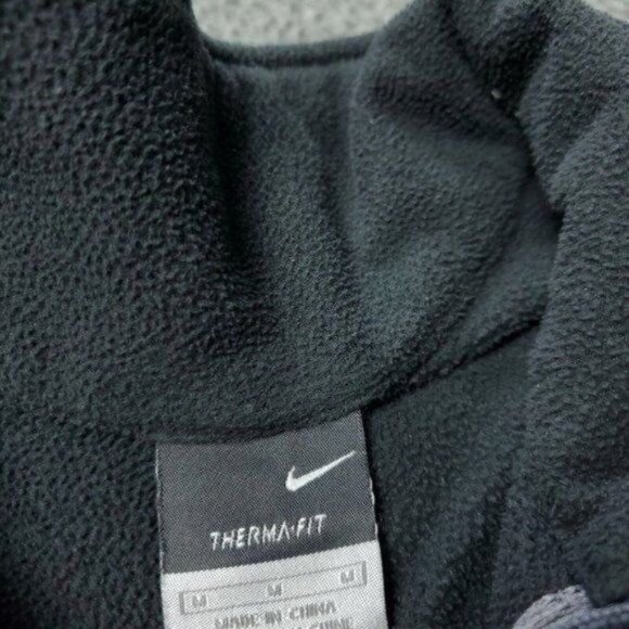 Nike Therma Fit Fleece Pullover Zip Up Sweater Black Womens M Medium - Picture 2 of 8